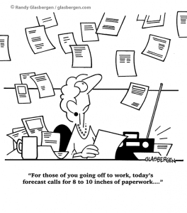 Cartoon About Paperwork