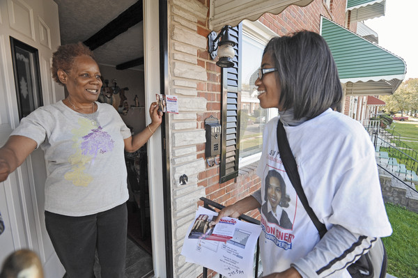 Shannon Sneed Canvassing Her District